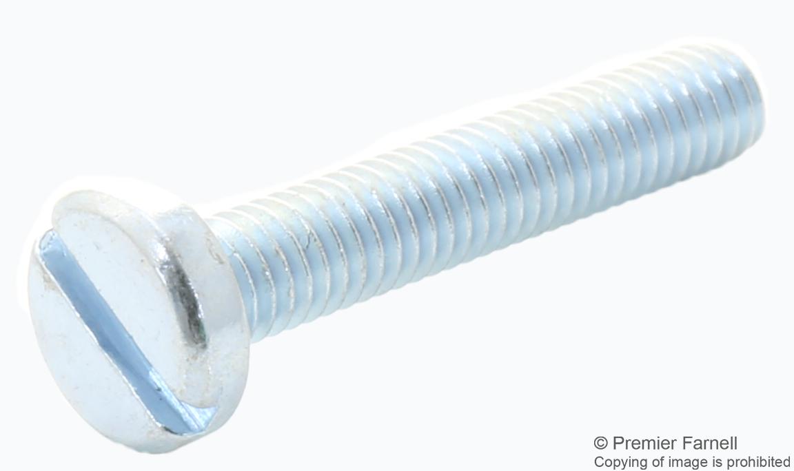 M2.5 10 PSSTMC Z100 PAN HEAD SLOTTED SCREW, STEEL, M2.5 TR FASTENINGS