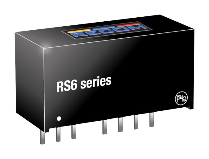 RS6-2415D DC-DC CONVERTER, 15V, 0.2A RECOM POWER