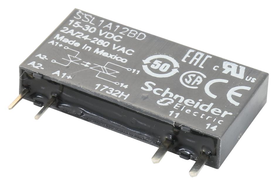 SSL1D101JD SOLID STATE RELAY, SPST-NO, 0.1A, 3-12V SCHNEIDER ELECTRIC