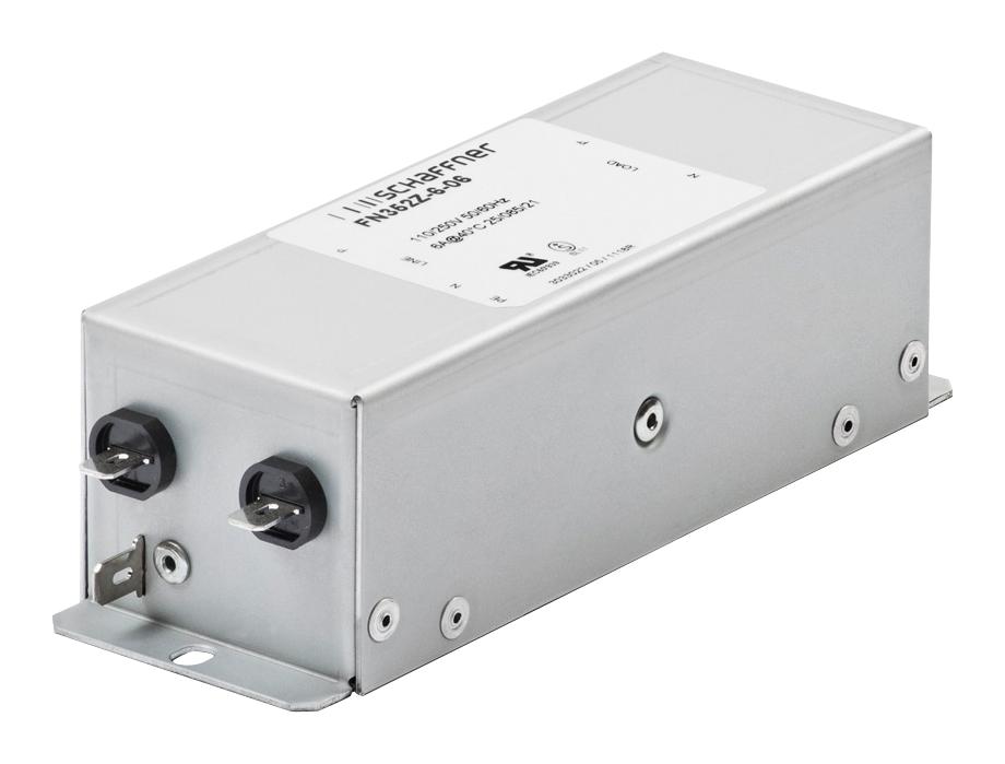 FN352Z-6-06 POWER LINE FILTER, 1 PHASE, 6A, 250VAC SCHAFFNER