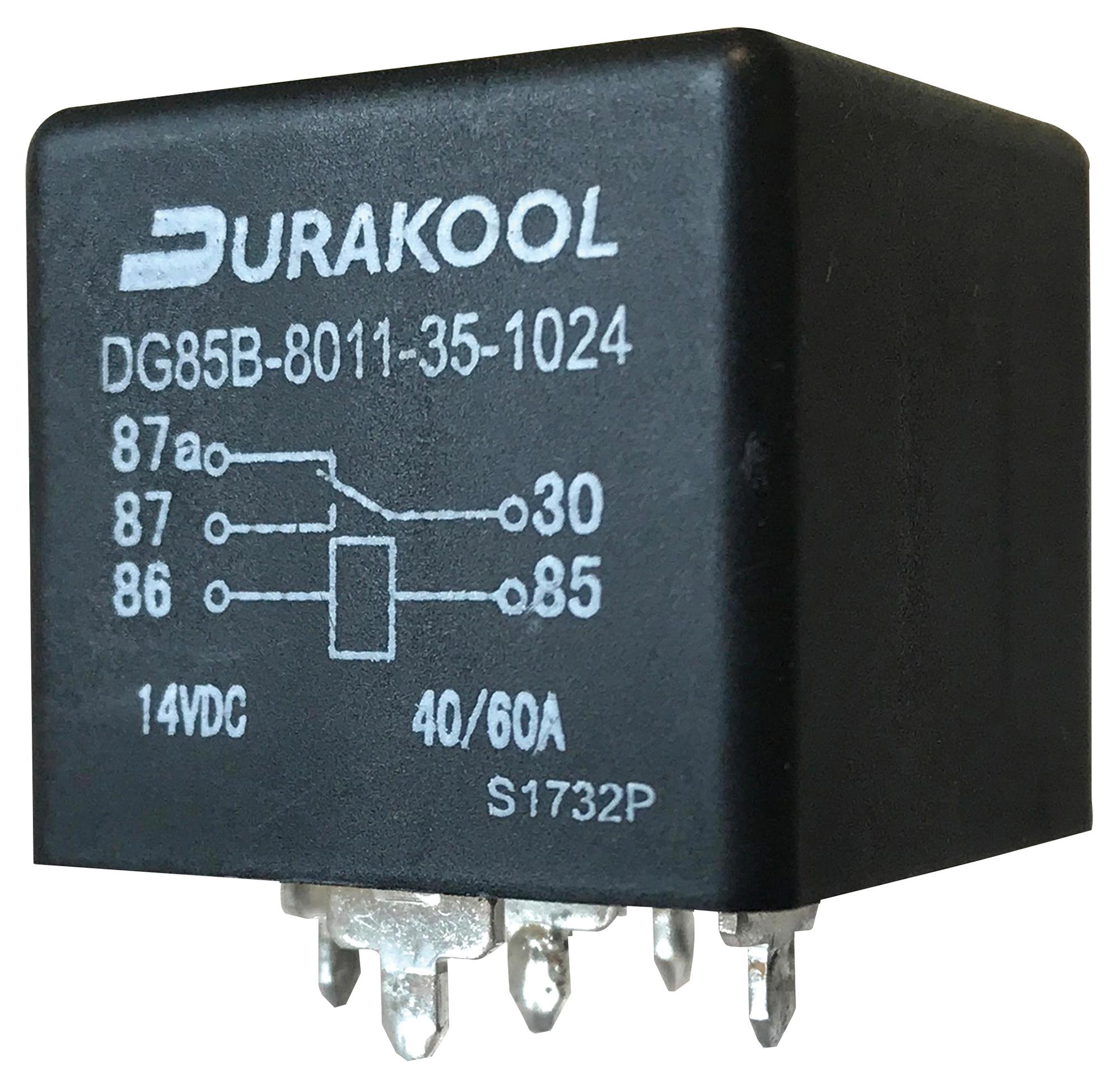 DG85B-8011-76-1012-DR AUTOMOTIVE RELAY, SPDT, 12VDC, 60A DURAKOOL