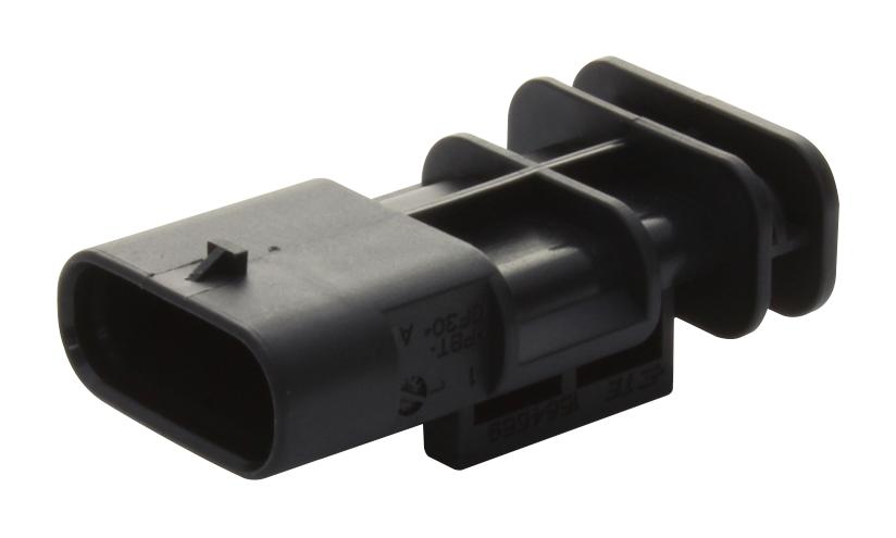 1-1564559-1 PLUG HOUSING, 4POS, GF PBT, BLACK TE CONNECTIVITY