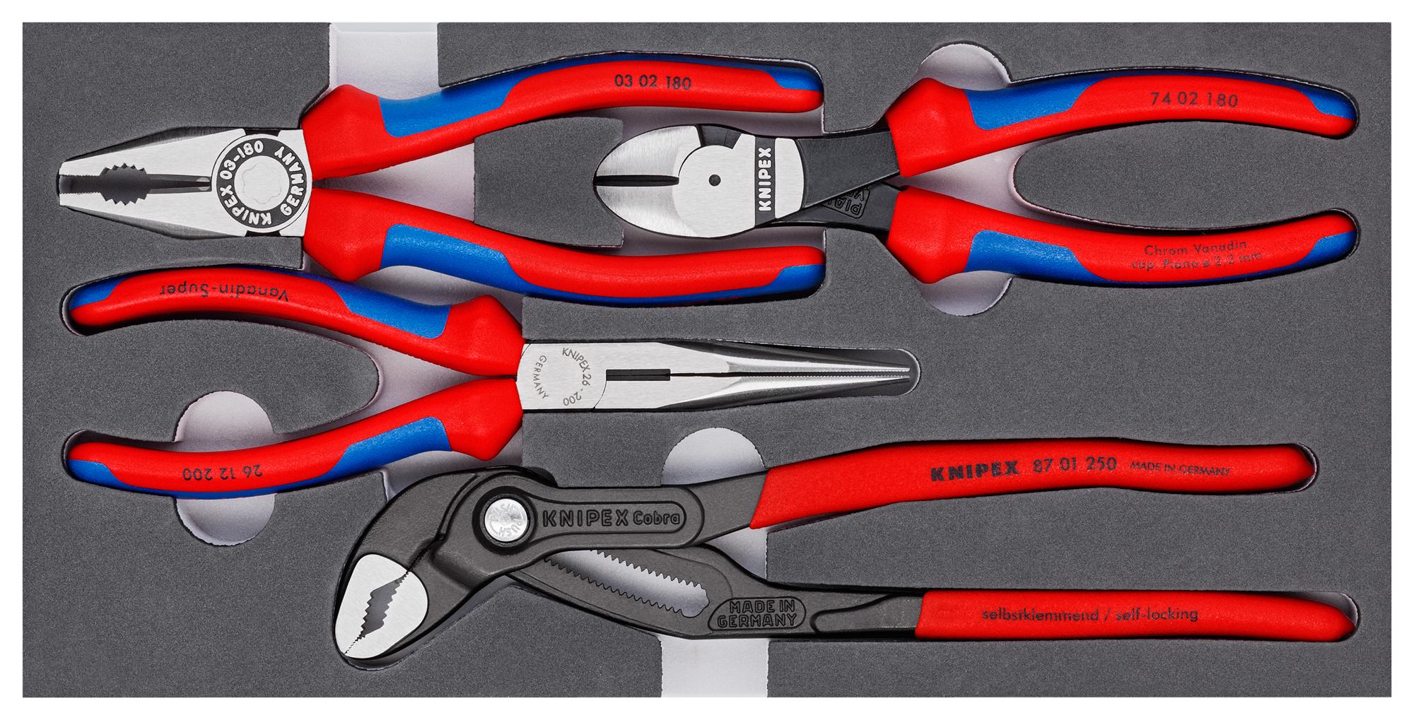 00 20 01 V15 PLIER SET, BASIC 4 PIECE KNIPEX