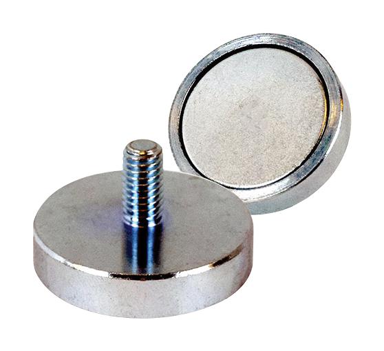 E1053/NEO SHALLOW POT MAGNET, NEODYMIUM, 20 X 6MM ECLIPSE MAGNETICS