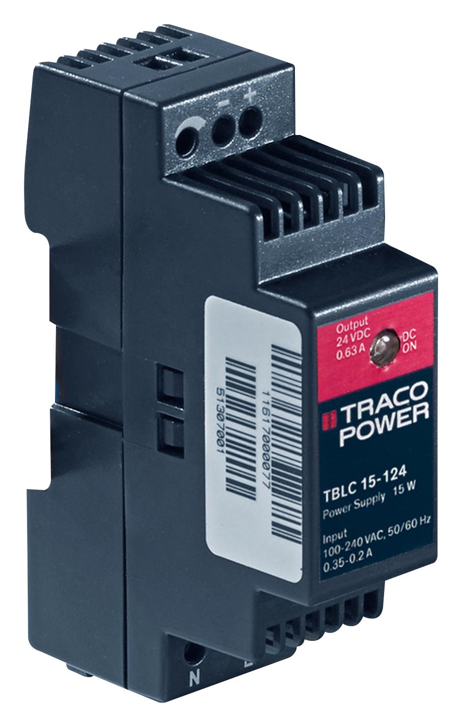 TBLC 15-105 POWER SUPPLY, AC-DC, 5V, 2.4A TRACO POWER
