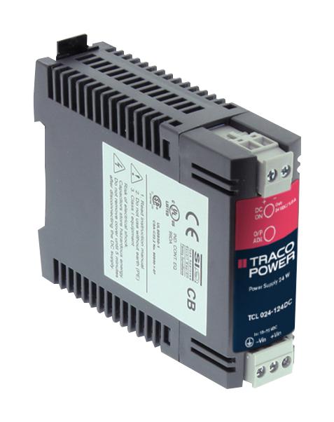 TCL 024-124 DC DC-DC CONVERTER, 24V, 1A TRACO POWER