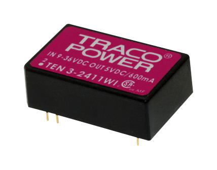 TEN 3-2410WI DC-DC CONVERTER, 3.3V, 0.75A TRACO POWER