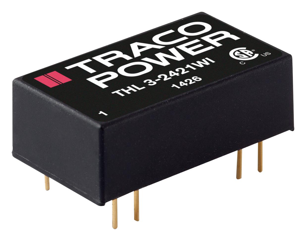 THL 3-2423WI DC-DC CONVERTER, 2 O/P, 3W TRACO POWER