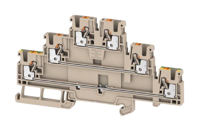 2428530000 TERMINAL BLOCK, DIN RAIL, 6POS, 12AWG WEIDMULLER