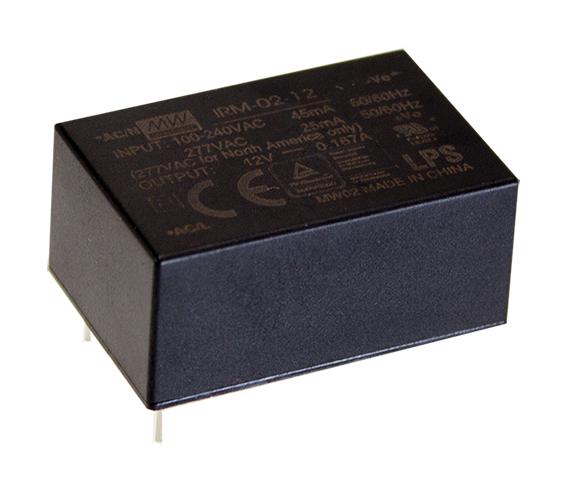 IRM-02-24 POWER SUPPLY, AC-DC, 24V, 0.083A MEAN WELL