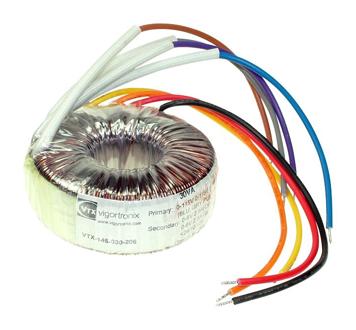 VTX-146-050-206 50VA TOROIDAL TRANSFORMER 2X6V VIGORTRONIX
