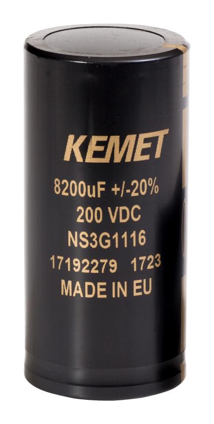 ALF20G223EH063 CAP, 22000µF, 63V, ALU ELEC KEMET
