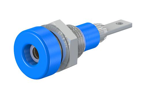 23.0060-23 BANANA JACK, 2MM, 10A, QC, BLUE STAUBLI