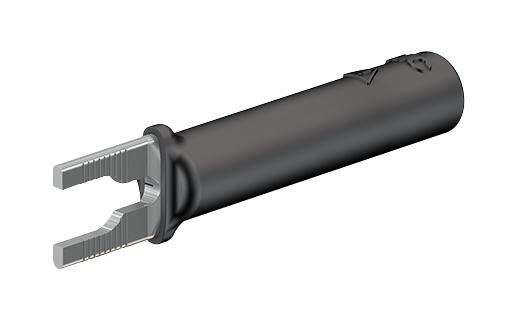 23.0480-21 4MM BANANA PLUG, 20A, BLACK STAUBLI
