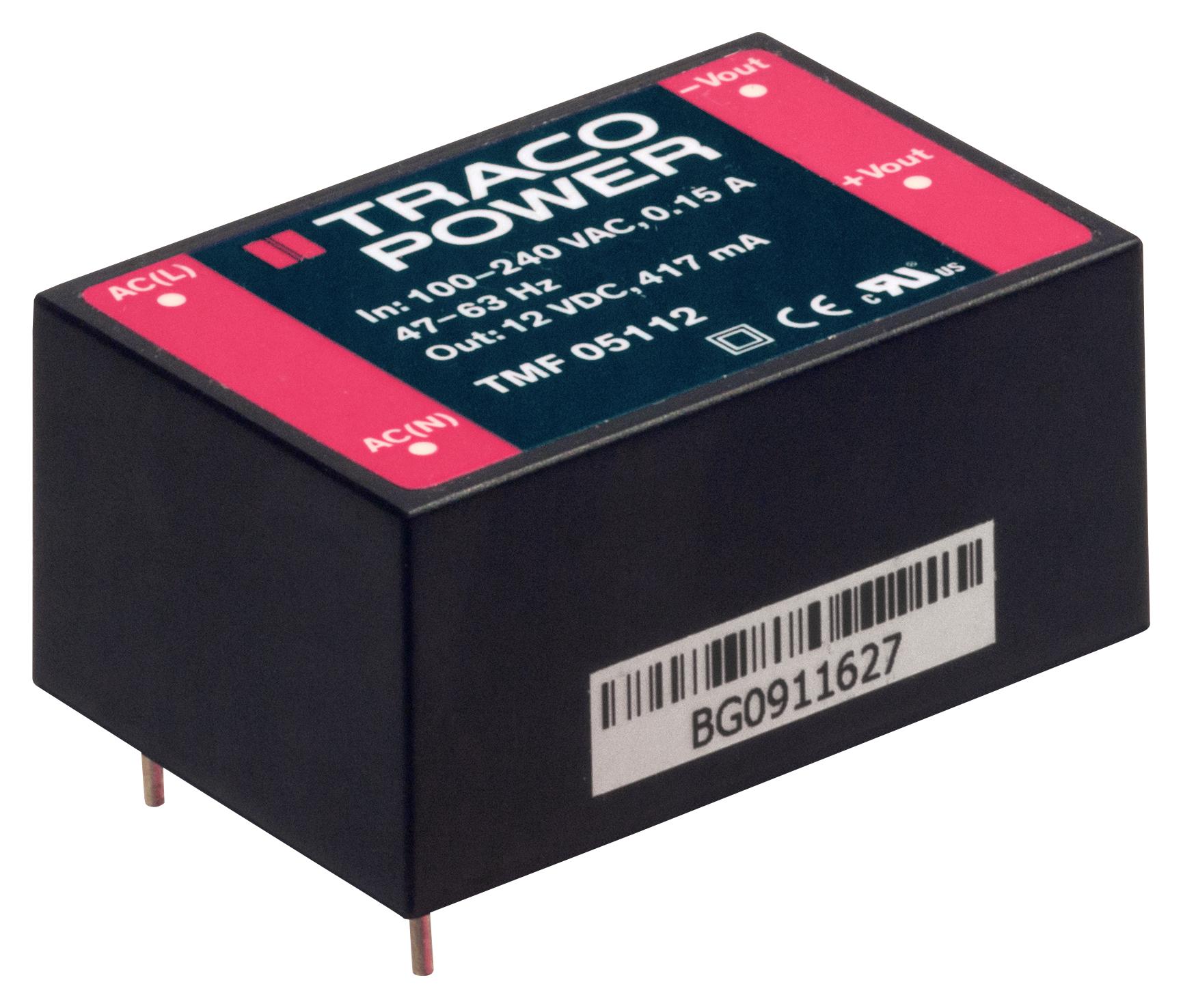 TMF 05124 POWER SUPPLY, AC-DC, 24V, 0.208A TRACO POWER