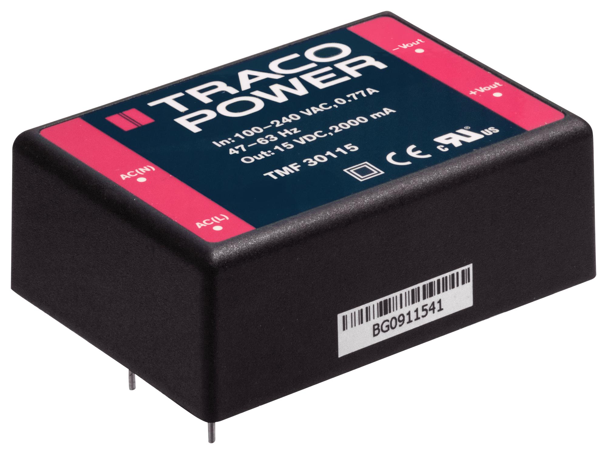 TMF 30112 POWER SUPPLY, AC-DC, 12V, 2.5A TRACO POWER