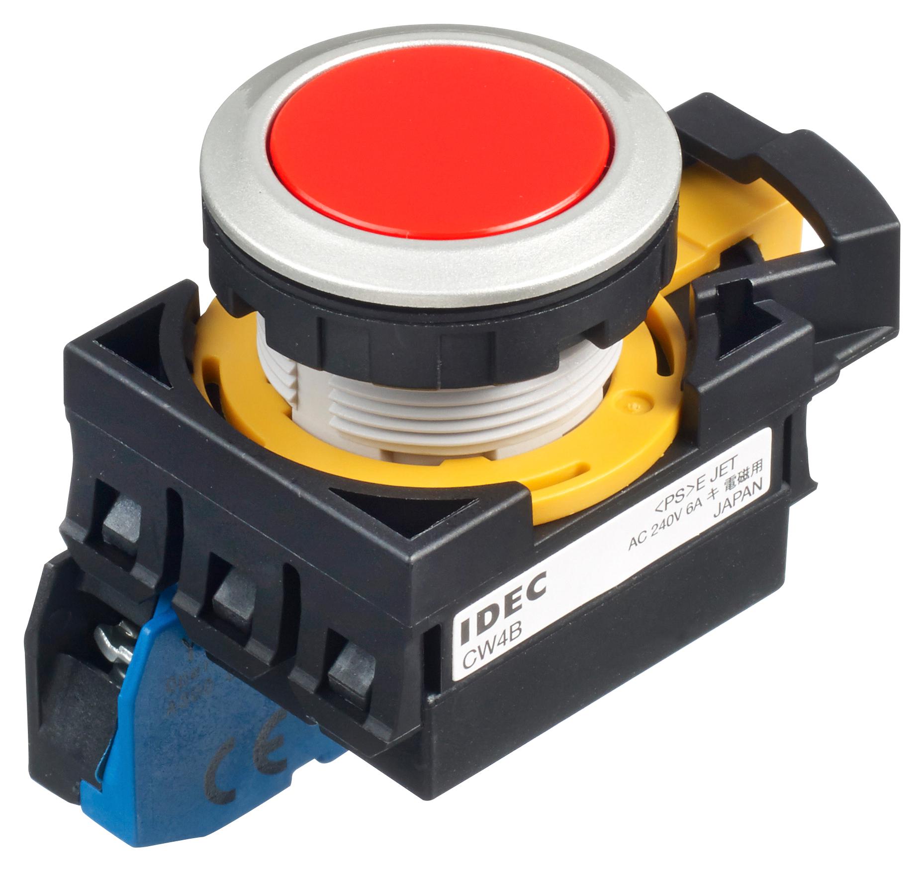 CW4L-M1E01QM4R PB SWITCH, SPST-NC, 10A, 120VAC, SCREW IDEC