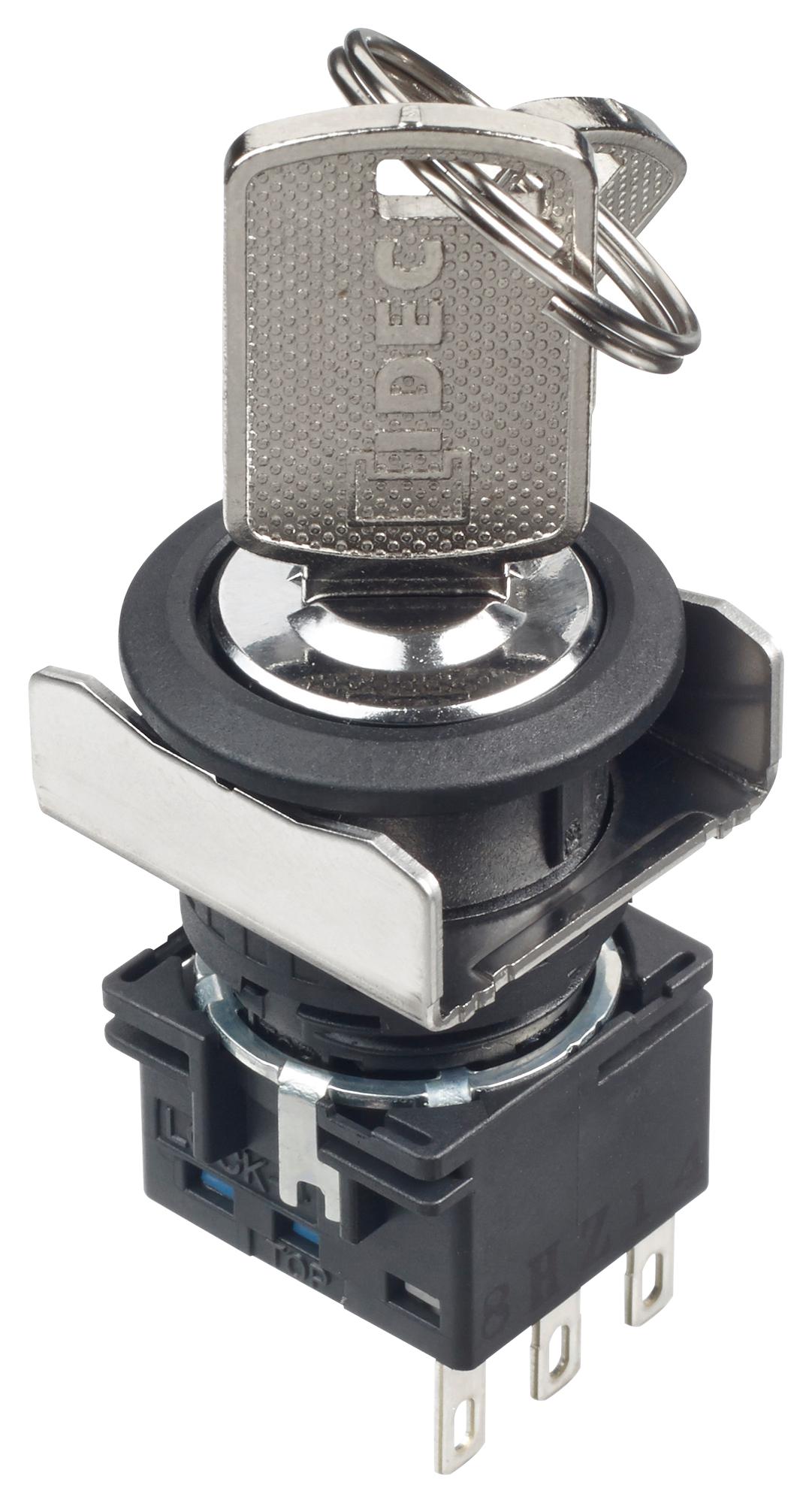 LB6K-2ST5A KEYLOCK SWITCH, DPDT, 2 POS, 5A, 250VAC IDEC