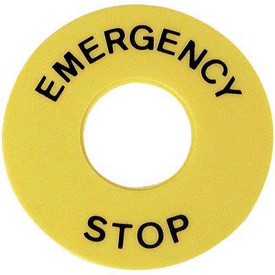 61-9970.2 ADHESIVE LABEL, E-STOP PB SWITCH EAO