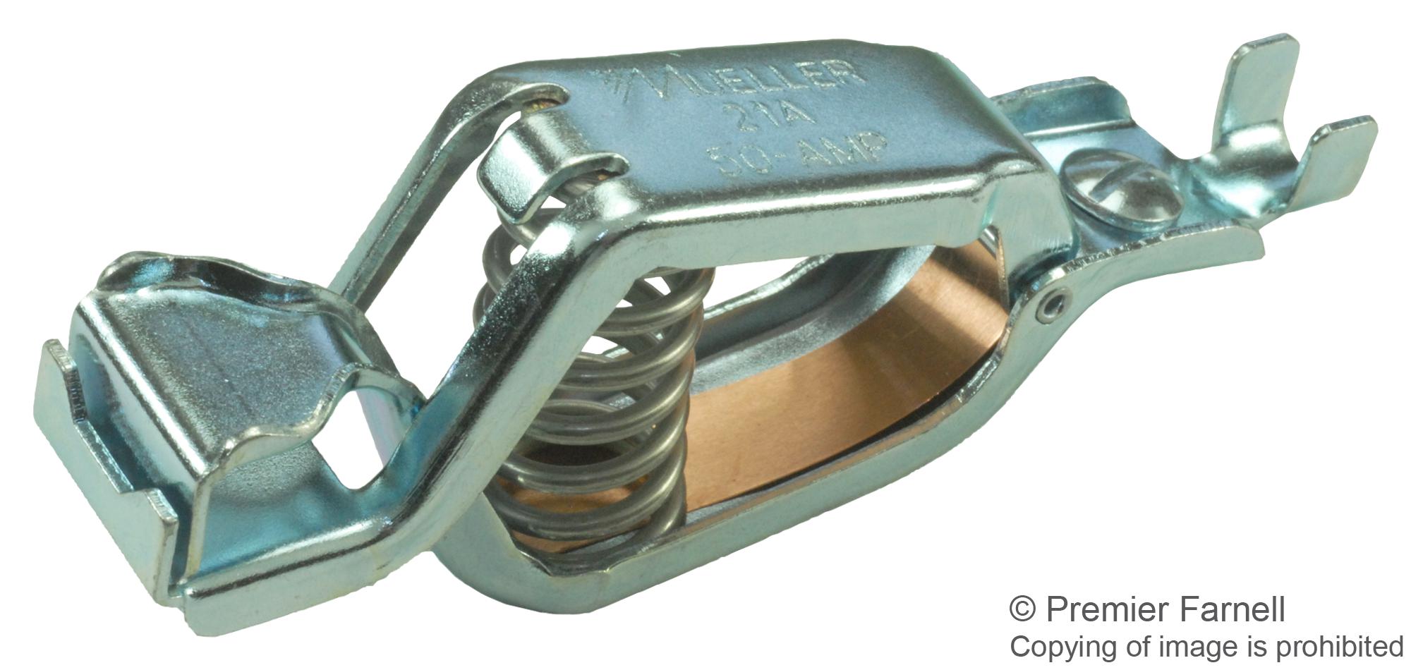 BU-21APN AUTOMOTIVE TEST CLIP, STEEL, 50A, 27MM MUELLER ELECTRIC