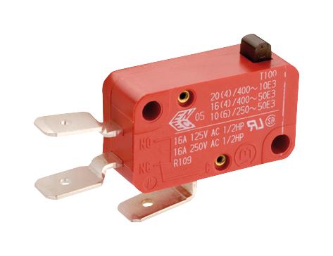 01004.1002-02 MICROSWITCH, PLUNGER, SPDT, 6A, 250VAC MARQUARDT