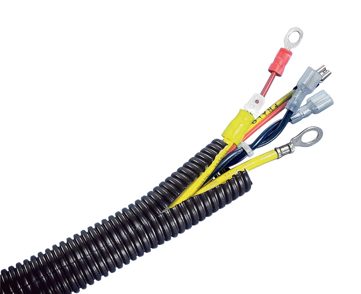 CLT25F-C20 SPLIT CORRUGATED LOOM SLEEVE, 7MM, BLACK PANDUIT
