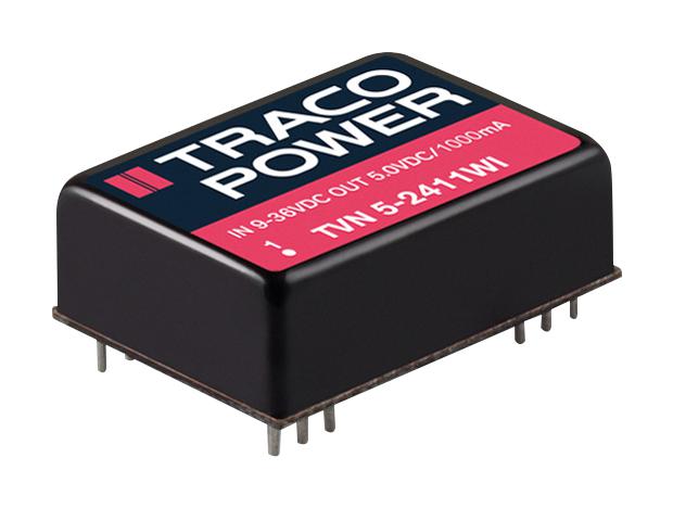TVN 5-0921WI DC-DC CONVERTER, 2 O/P, 5W TRACO POWER