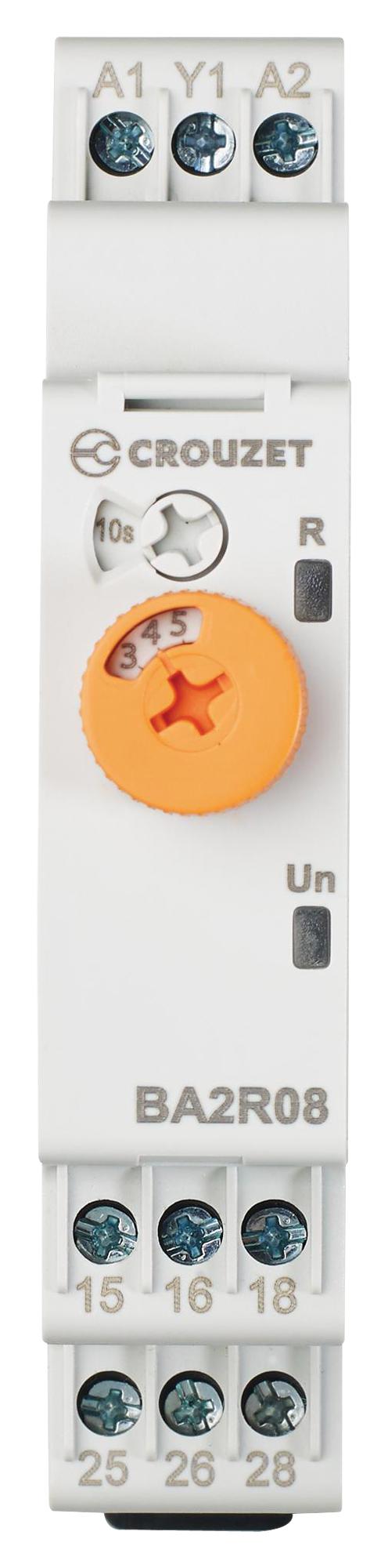 BA2R08MV1 TIME DELAY RELAY, DPDT, 0.5S-10DAY, 240V CROUZET