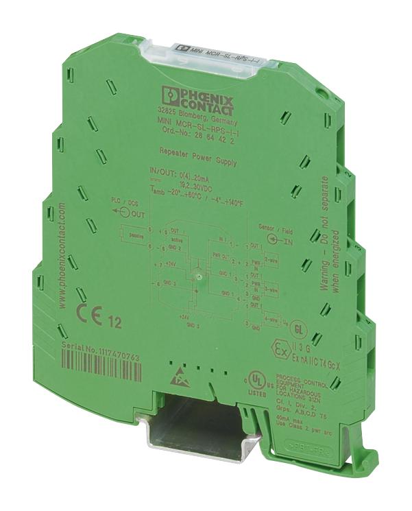 2864422 O/P ISOLATOR, 1-CH, CURRENT, 19.2-30VDC PHOENIX CONTACT