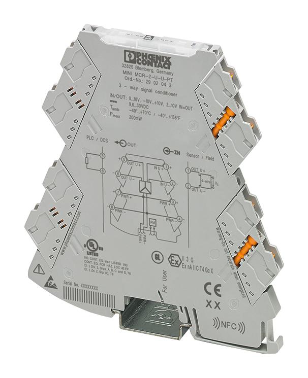 2902043 O/P ISOLATOR, 1-CH, VOLTAGE, 9.6-30VDC PHOENIX CONTACT