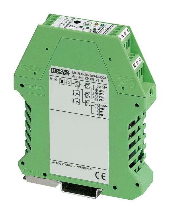 2908798 CURRENT TRANSDUCER, 30VDC, DIN RAIL PHOENIX CONTACT