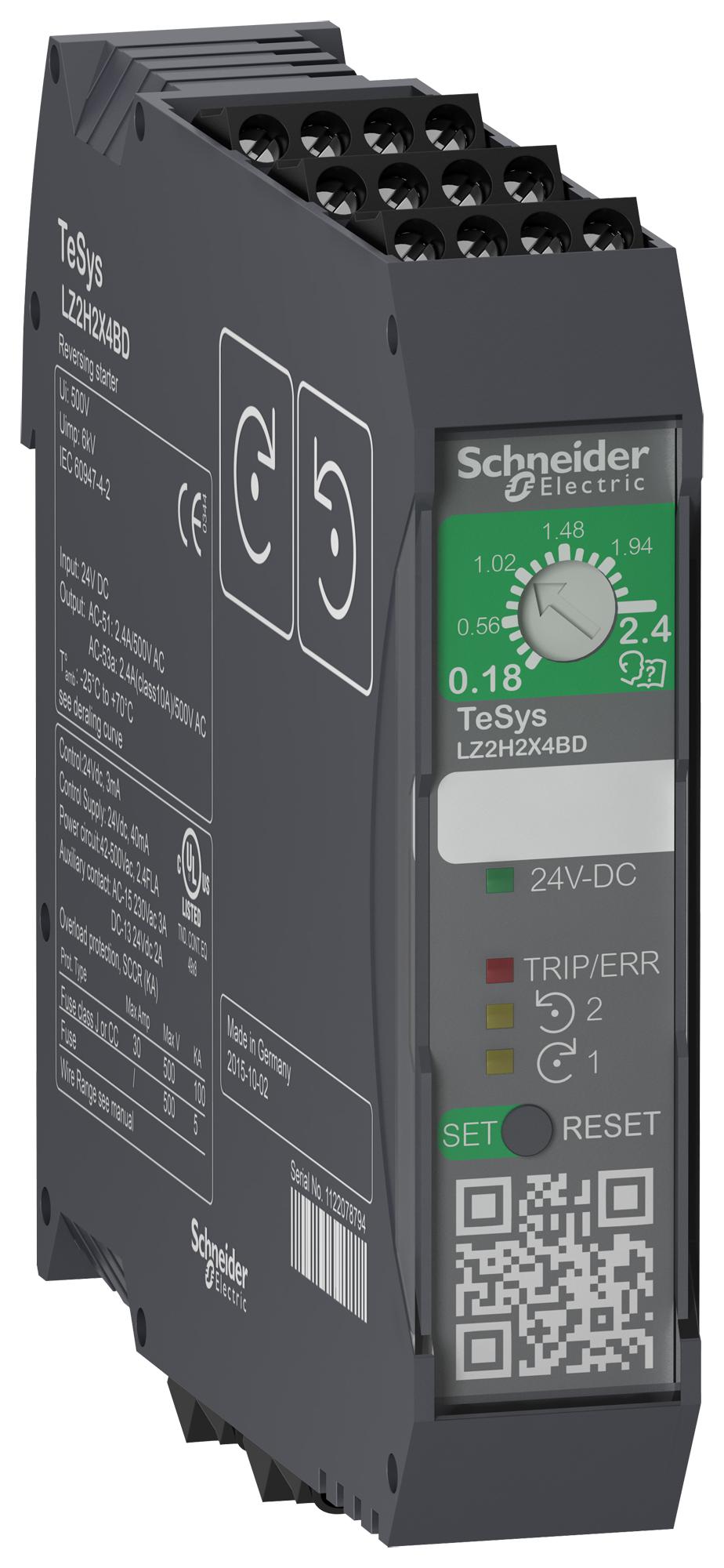 LZ2H6X5BD DOL MOTOR STARTER, 3-PH, 3KW, 500VAC SCHNEIDER ELECTRIC