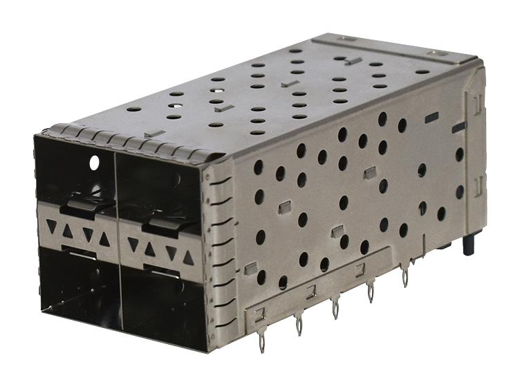 SS-79100-011 SFP CAGE W/ EMI CLIP, 2X2, PRESSFIT STEWART CONNECTOR