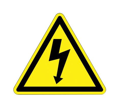 PESW-C-1Y ELEC SAFETY SIGN, 50X40.9MM, BLK/YEL PANDUIT