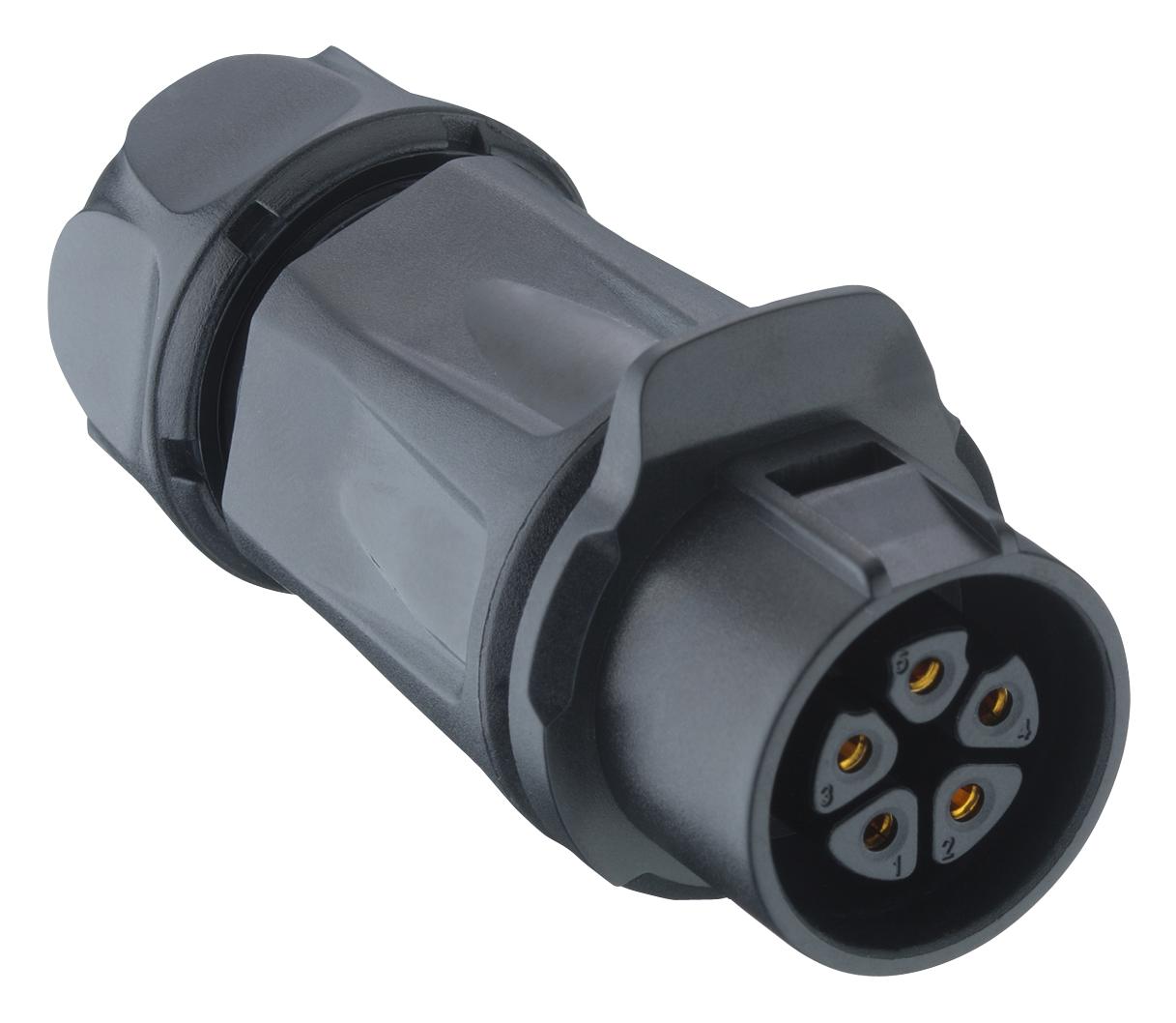 0262 03 CIRCULAR CONN, RCPT, 3POS, CABLE LUMBERG