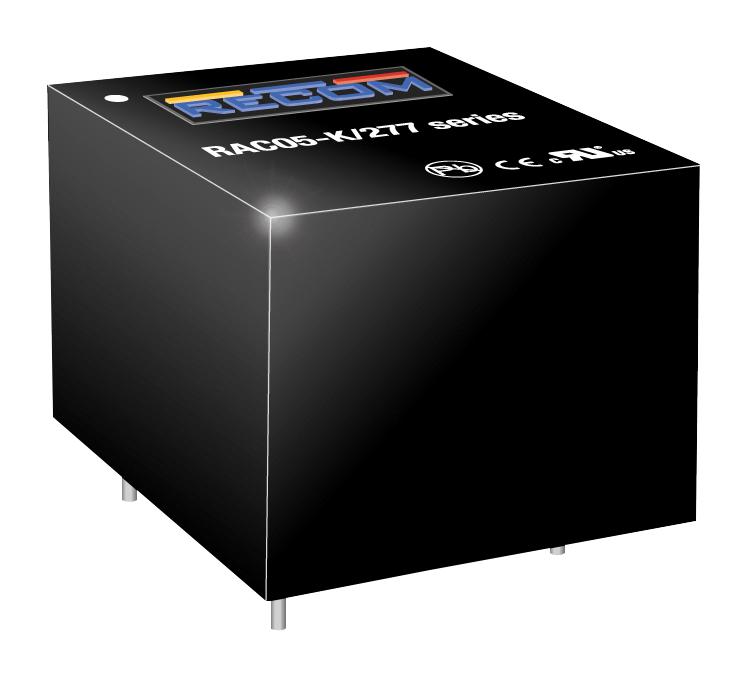RAC05-05SK/277 POWER SUPPLY, AC-DC, 5V, 1A RECOM POWER