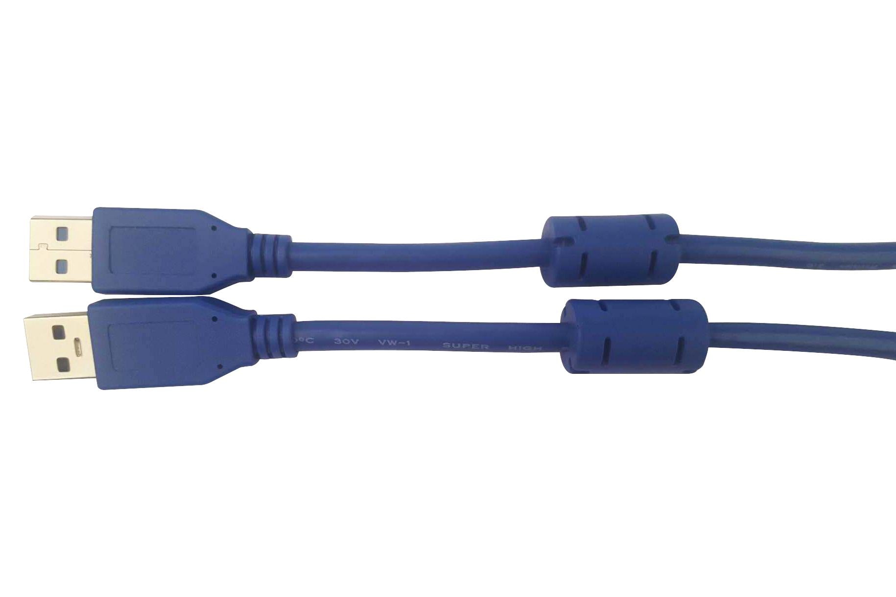 MC002475 USB CABLE, 3.0, A-A PLUG, 0.5M, BLU MULTICOMP