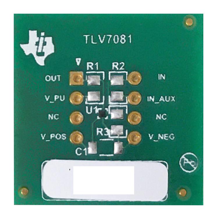 TLV7081EVM EVAL MODULE, NANOPOWER COMPARATOR TEXAS INSTRUMENTS