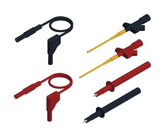 972341001 TEST LEAD/PROBE KIT, 6PC, RED/BLACK HIRSCHMANN TEST AND MEASUREMENT