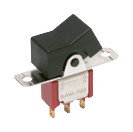 7101J16ZBE22 ROCKER SWITCH, SPDT, 0.4VA, 20V, BLACK C&K COMPONENTS