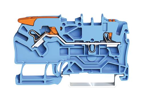 2102-5204 TERMINAL BLOCK, DIN RAIL, 2WAYS, 12AWG WAGO