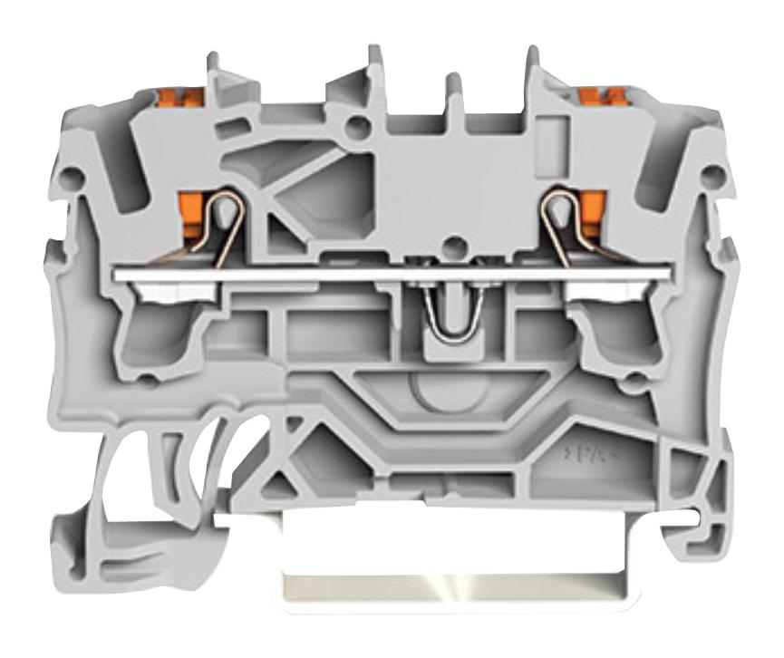2202-1201 TERMINAL BLOCK, DINRAIL, 2WAYS, 12AWG WAGO