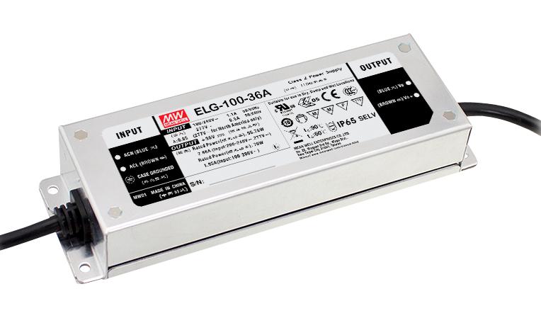 ELG-100-24B-3Y LED DRIVER PSU, AC-DC, 24V, 4A MEAN WELL