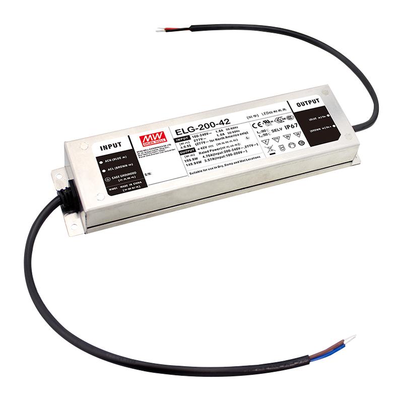 ELG-200-24B-3Y LED DRIVER PSU, AC-DC, 24V, 8.4A MEAN WELL