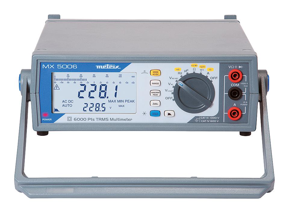 MX5006 DIGITAL MULTIMETER, BENCH, 10A, 1KV METRIX