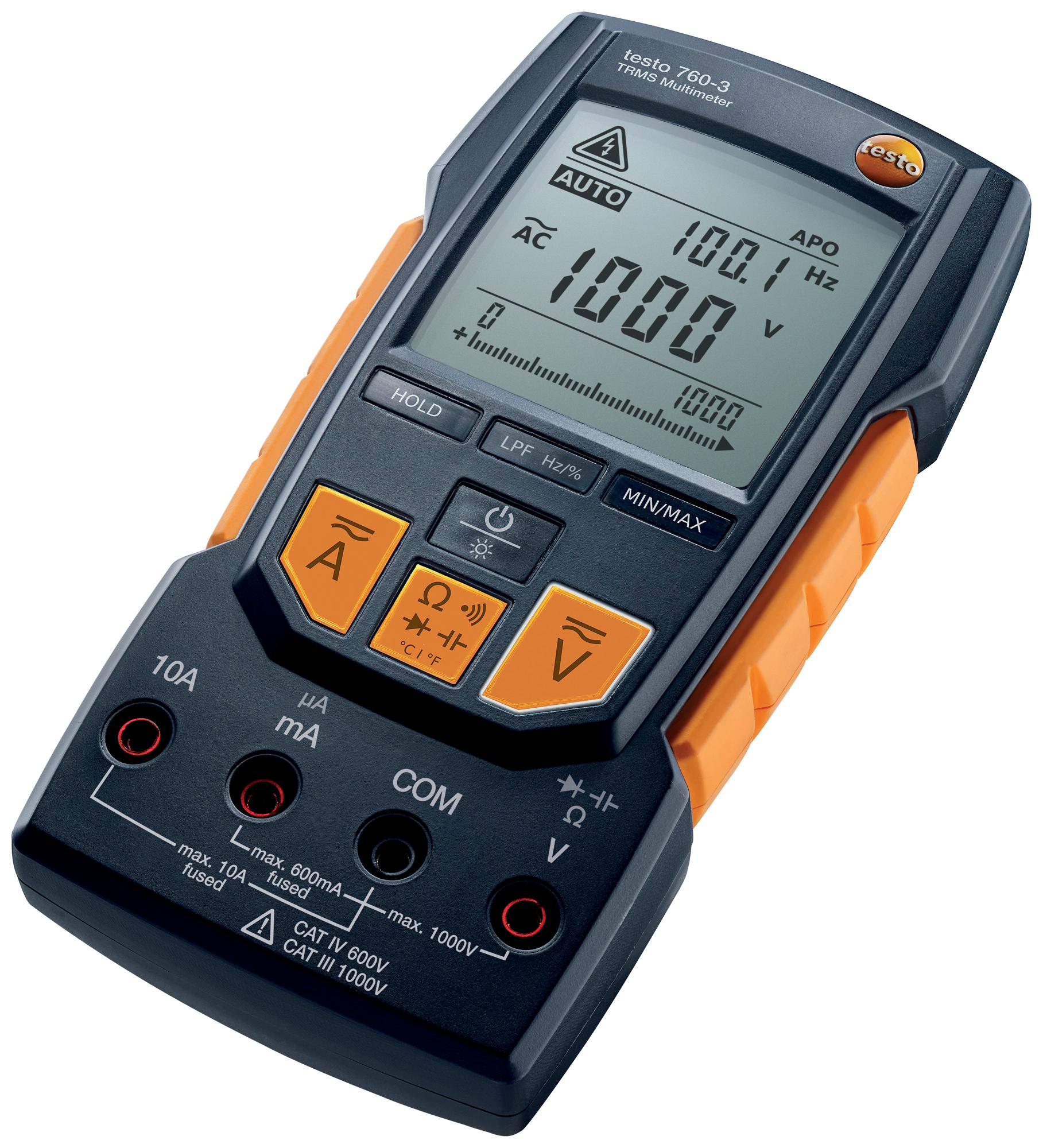 0590 7603 DIGITAL MULTIMETER, 10A, 1KV, 6000COUNT TESTO