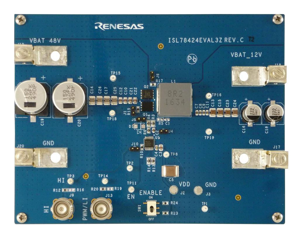 ISL78424EVAL3Z EVAL BOARD, HALF-BRIDGE DRIVER RENESAS