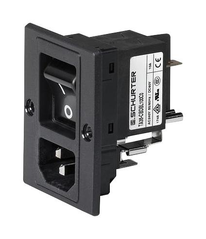 3-109-717 POWER ENTRY CONN, PLUG, 10A, 250VAC SCHURTER