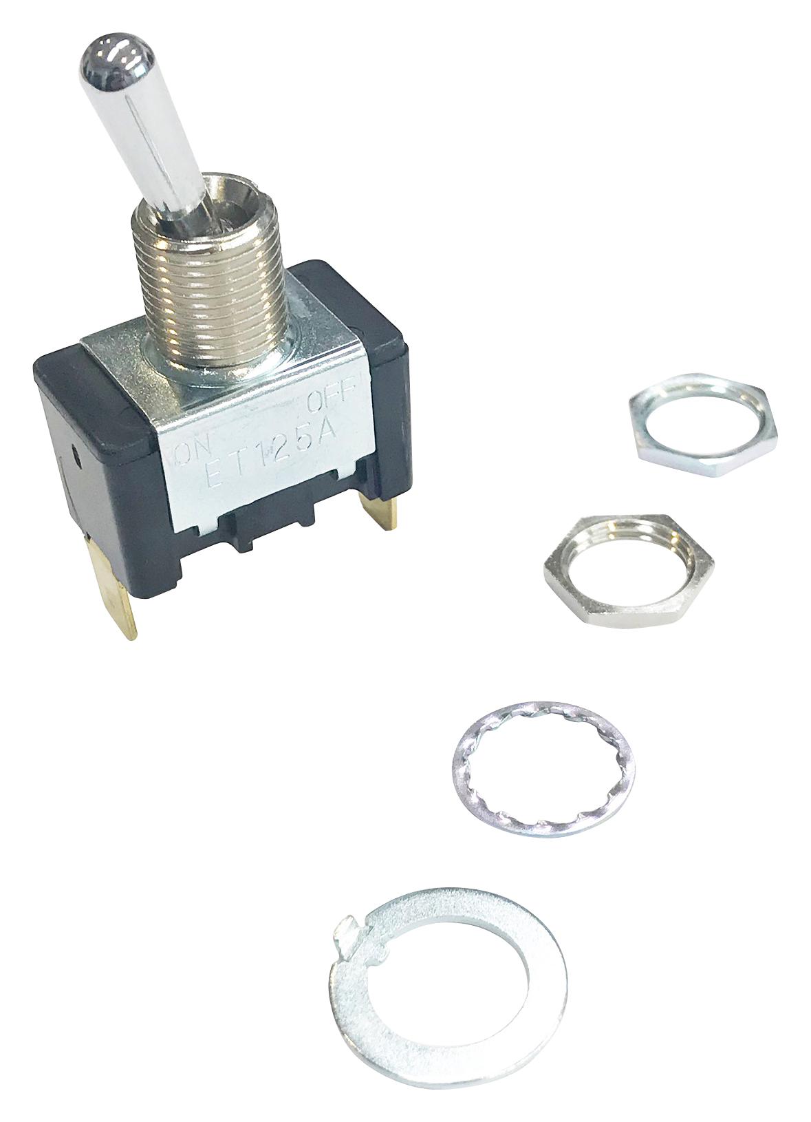 ET125A10-Z TOGGLE SW, SPST, 25A, 125V, PANEL NIDEC COPAL ELECTRONICS