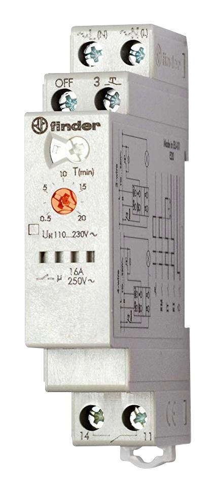 136182300000 POWER RELAY, SPST, 16A, 230VAC, DIN RAIL FINDER